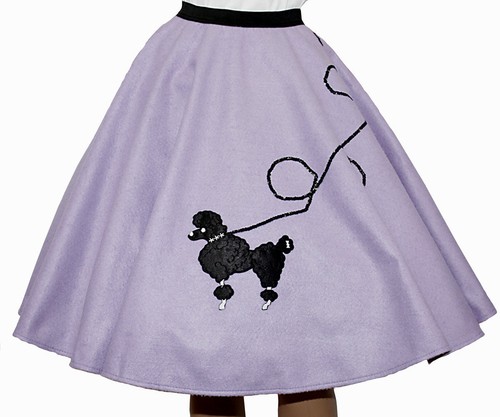 Lavender felt poodle skirt - felt, _