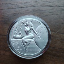2021 Sunshine Mint Egyptian Gods Series Sekhmet 2 oz .999 Antiqued Silver Round