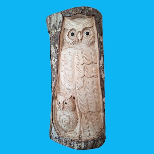 Handmade hand carved owl - 11",