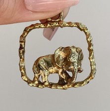 Unusual Gold Metal Elephant