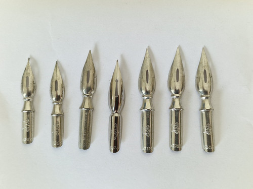 Assorted vintage steel pen - 7,