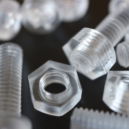 Clear acrylic plastic nuts - plastic,