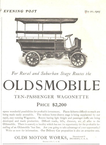 1905 oldsmobile ten passenger - oldsmobile,