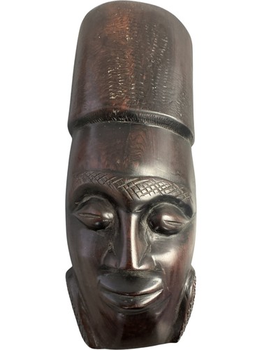 Hand carved wooden tribal mask - tribal,