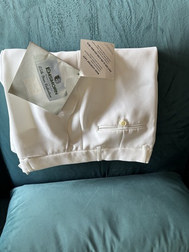 Men white trousers - white,