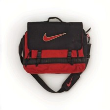 Vintage Nike Bag Red Black Messenger Big Centre Swoosh Shoulder 90s Heritage