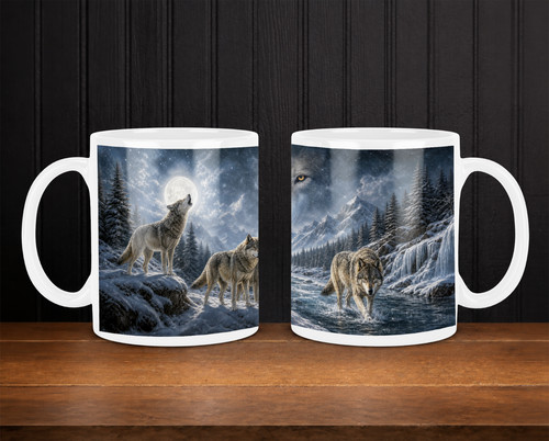 Christmas wolf mug winter - christmas,