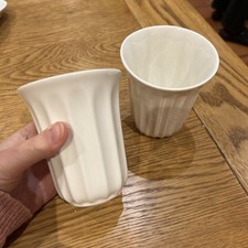 Pair of Hotel Chocolat Ceramic Pod Cups by Andrew Wicks Velvetiser Mugs VGC