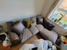 Large L-Shaped Sofa – Brown