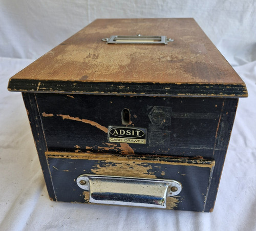 Vintage adsit cash drawer shop - cash,