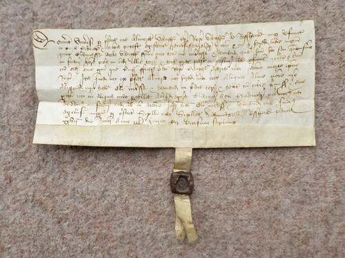 1536 latin vellum document - vellum,