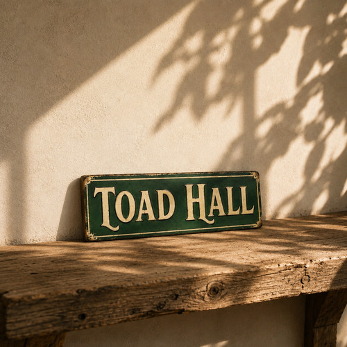 Toad wooden sign - toad,