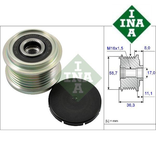 Alternator freewheel clutch - alternator,