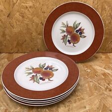 5 x Royal Worcester Evesham Gold Vale Red Rust Accents Dinner Plate 26cm