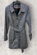 Ladies Polka Dot Spotty Navy Rain Coat Mac Jacket Coat Size 14