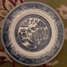 Vintage Washington Pottery Old Willow Pattern Dinner Plate 9 Inch diameter