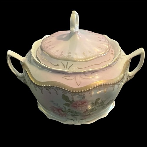 Bavarian china sugar bowl - , w