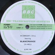 Blancmange - In Concert-333 LP