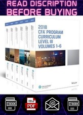 CFA Program Curriculum 2018 Level 3 Volumes 1-6 Box Set CFA Institute