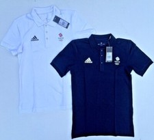 TEAM GB POLO SHIRT ADIDAS OLYMPIC KIT BLUE WHITE MENS WOMENS XS S M L XL 2XL 3XL