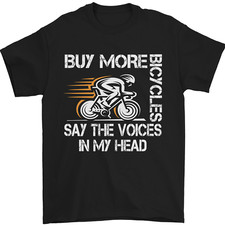 Cycling Buy More Bicycles Funny Cyclist Mens T-Shirt 100% Cotton