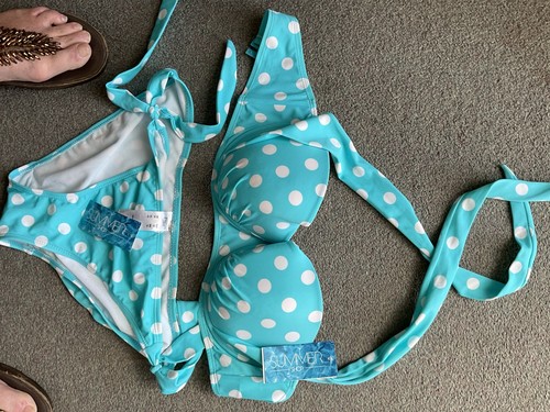 Tie neck turquoise - neck, spotty