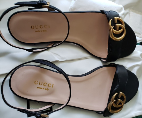 Gucci marmont flat sandals - gucci,