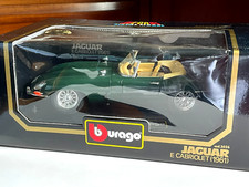 Burago Jaguar E Type Cabriolet 1961 British Racing Green 1:18 3026 Mint