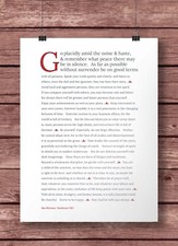 Desiderata, "Go Placidly Amid