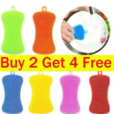 Silicone Sponge Hygiene Hero Sponge Non-Stick Kitchen Home Cleaning Kit Use UK