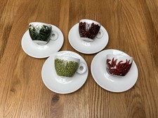 Illy Espresso Cups and Saucers X 4