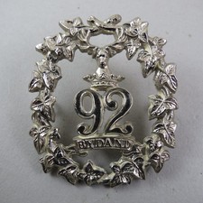 W/M Glengarry Badge 92nd (Gordon Highlanders) Regiment of Foot British Army