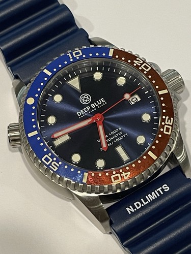 Deep blue dive watch with - deep,