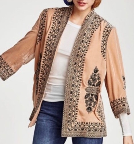 Zara embroidered velour velvet - zara,
