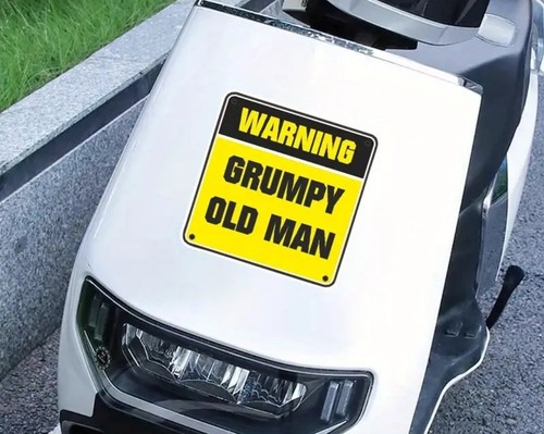 Grumpy old man funny - old, decal