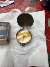 Vintage Antique Pocket Magnetic Compass Good Condition Working Order
