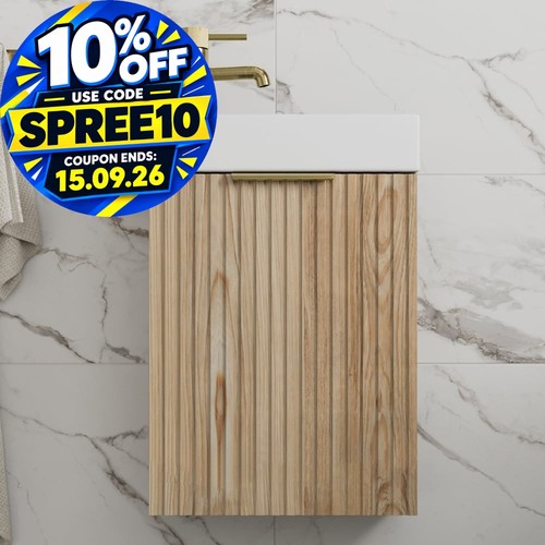 Fluted 400mm bathroom vanity - fluted,