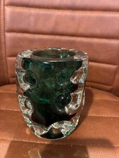 Knobbly Green glass Vase