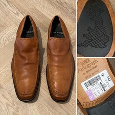 M&S Autograph by Jeffery West, Soft Tan Leather Slip-On Loafers 12 Made in Italy