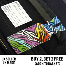 ZEBRA LUGGAGE TAG TAGS LABEL