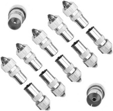 5 X MALE 5 X FEMALE TV AERIAL COAXIAL CABLE CONNECTORS COAX PLUGS SOCKET ADAPTER