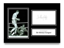 Sir Henry Cooper Signed A4
