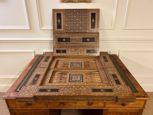 Antique syrian games table top - antique,