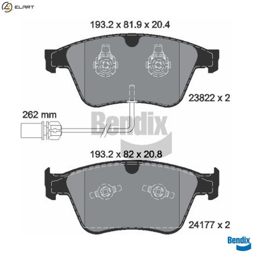 Brake pad set disc - pad,