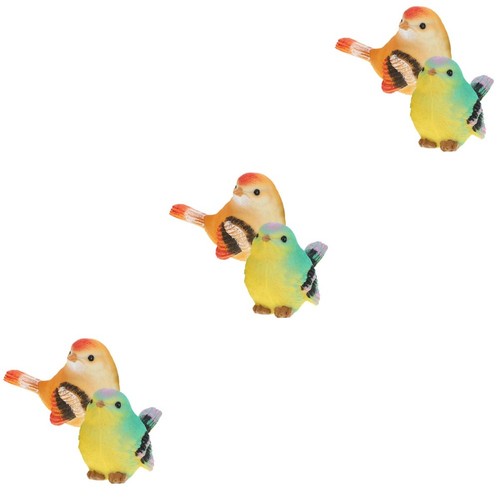 Set resin bird statues - 6,