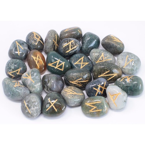 Moss agate indian runes - moss,