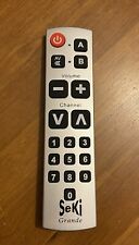Seki Grande Big Button Universal Remote. Easy to see and handle. Little  used.