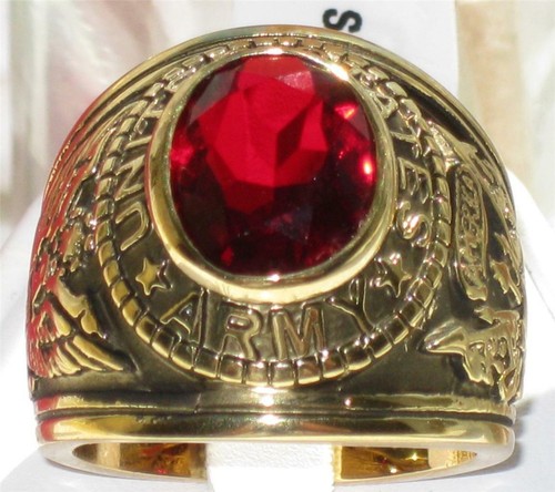 Mens army ring gold - , unites