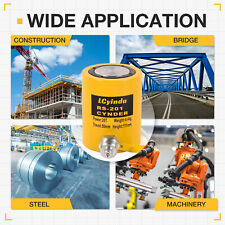 20 Ton Hydraulic Cylinder Hollow Jack 2" 50mm Single Acting Stroke Ram Jack New