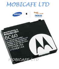 Genuine Motorola BC60 BC-60 Battery for RAZR V3x, SLVR L2, SLVR L6, SLVR L7